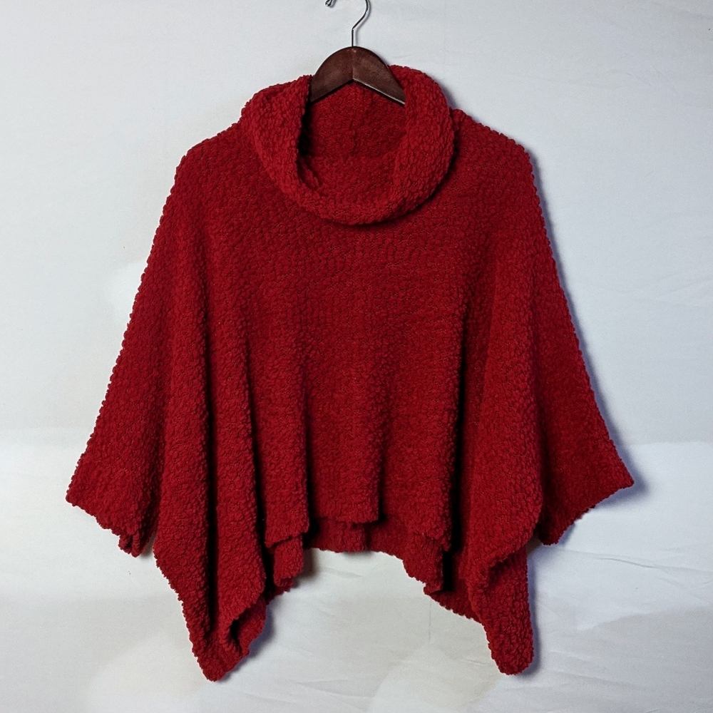 Chunky Knit Bouclé Turtleneck Sweater